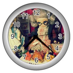 Happy Holidays Wall Clock (Silver)