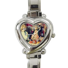 Happy Holidays Heart Italian Charm Watch