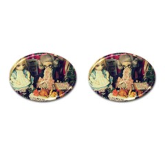 Happy Holidays Cufflinks (Oval)