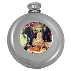 Happy Holidays Round Hip Flask (5 oz)