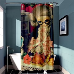 Happy Holidays Shower Curtain 36  x 72  (Stall) 