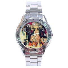 Happy Holidays Stainless Steel Analogue Watch