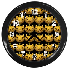 Cat Pumpkin Wall Clock (black) by snowwhitegirl