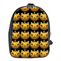 Cat Pumpkin School Bag (xl) by snowwhitegirl