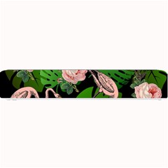 Flamingo Floral Black Small Bar Mats by snowwhitegirl