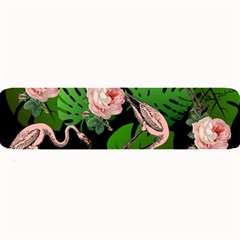 Flamingo Floral Black Large Bar Mats by snowwhitegirl