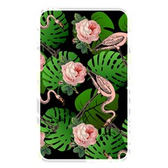 Flamingo Floral Black Memory Card Reader (rectangular) by snowwhitegirl