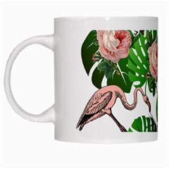 Flamingo Floral White White Mugs