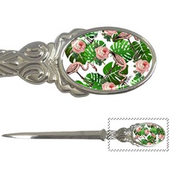 Flamingo Floral White Letter Opener