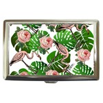 Flamingo Floral White Cigarette Money Cases Front