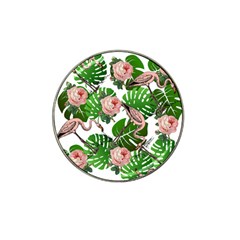 Flamingo Floral White Hat Clip Ball Marker (10 pack)