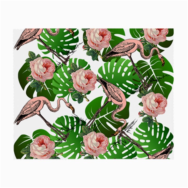 Flamingo Floral White Small Glasses Cloth