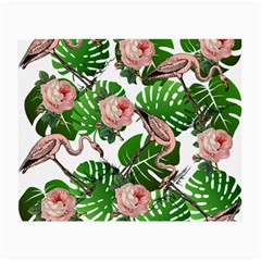 Flamingo Floral White Small Glasses Cloth (2-Side)