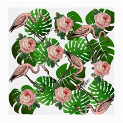 Flamingo Floral White Medium Glasses Cloth