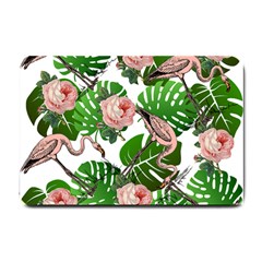 Flamingo Floral White Small Doormat 