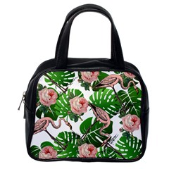 Flamingo Floral White Classic Handbag (One Side)