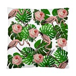 Flamingo Floral White Standard Cushion Case (One Side) Front