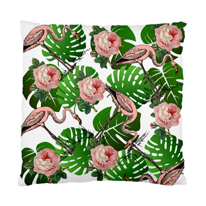 Flamingo Floral White Standard Cushion Case (One Side)