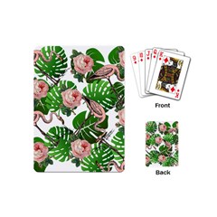 Flamingo Floral White Playing Cards (Mini) 