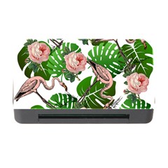 Flamingo Floral White Memory Card Reader with CF