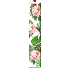 Flamingo Floral White Large Book Marks by snowwhitegirl