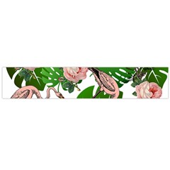 Flamingo Floral White Large Flano Scarf 