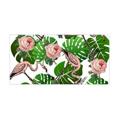 Flamingo Floral White Yoga Headband