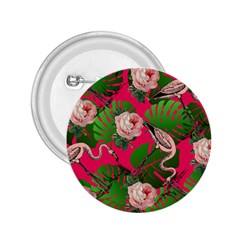 Flamingo Floral Pink 2 25  Buttons by snowwhitegirl