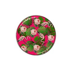 Flamingo Floral Pink Hat Clip Ball Marker (4 Pack) by snowwhitegirl