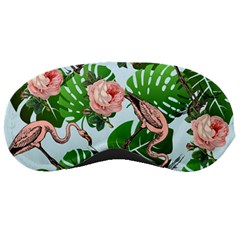 Flamingo Floral Blue Sleeping Masks by snowwhitegirl