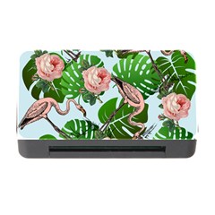 Flamingo Floral Blue Memory Card Reader With Cf by snowwhitegirl