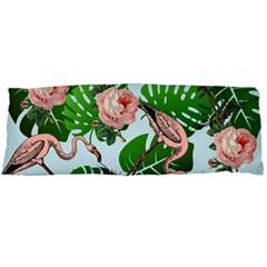 Flamingo Floral Blue Body Pillow Case Dakimakura (two Sides) by snowwhitegirl