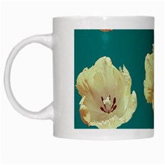 Teal Tulips White Mugs by snowwhitegirl