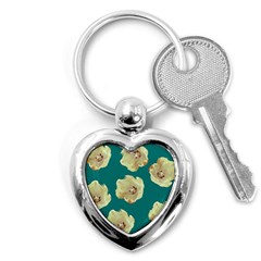 Teal Tulips Key Chains (heart)  by snowwhitegirl