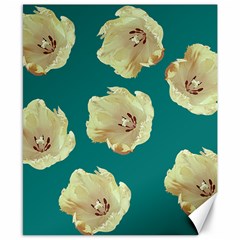 Teal Tulips Canvas 8  X 10  by snowwhitegirl