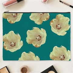 Teal Tulips Cosmetic Bag (xxxl) by snowwhitegirl