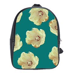 Teal Tulips School Bag (xl) by snowwhitegirl