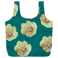 Teal Tulips Full Print Recycle Bag (xl) by snowwhitegirl