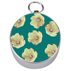 Teal Tulips Silver Compasses by snowwhitegirl