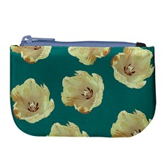 Teal Tulips Large Coin Purse by snowwhitegirl