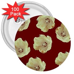 Red Tulips 3  Buttons (100 Pack)  by snowwhitegirl