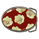 Red Tulips Belt Buckles Front