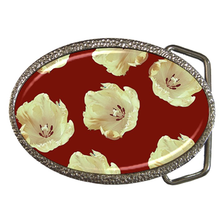 Red Tulips Belt Buckles