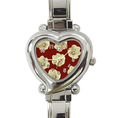 Red Tulips Heart Italian Charm Watch