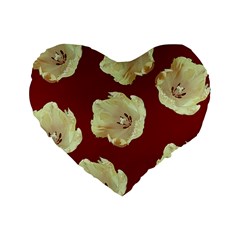 Red Tulips Standard 16  Premium Heart Shape Cushions by snowwhitegirl