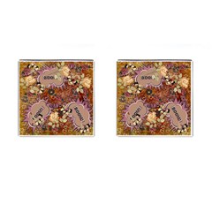 Pinup Floral Cufflinks (square) by snowwhitegirl