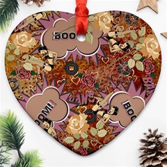 Pinup Floral Heart Ornament (two Sides) by snowwhitegirl