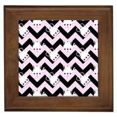 Pink Teapot Chevron Framed Tiles by snowwhitegirl