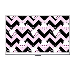 Pink Teapot Chevron Business Card Holders by snowwhitegirl