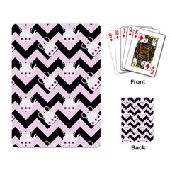 Pink Teapot Chevron Playing Card by snowwhitegirl